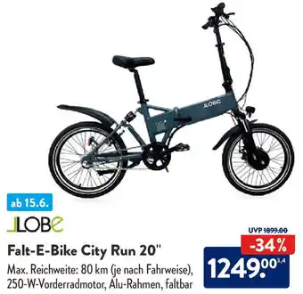 Aldi Süd Jlobe Falt-E-Bike City Run 20" Angebot