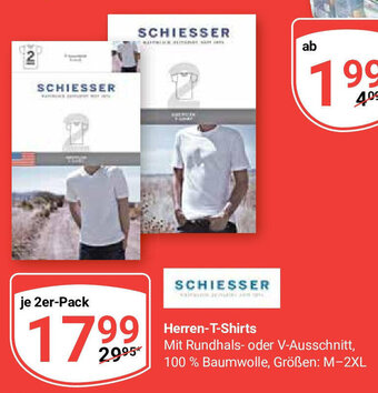 Globus SCHIESSER Herren-T-Shirts Größen: M-2XL Angebot