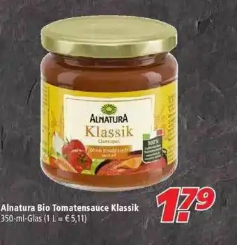 Marktkauf Alnatura Bio Tomatensauce Klassik Angebot