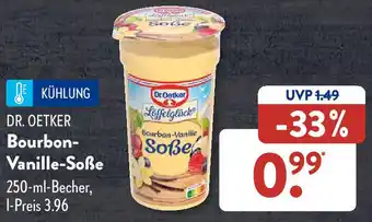 Aldi Süd DR. OETKER Bourbon- Vanille-Soße 250-ml-Becher Angebot