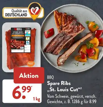 Aldi Süd BBQ Spare Ribs ,,St. Louis Cut" 1 kg Angebot