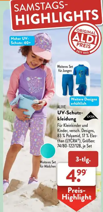 Aldi Süd ALIVE UV-Schutzkleidung Angebot
