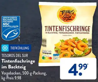 Aldi Süd TESOROS DEL SUR Tintenfischringe im Backteig 500-g-Packung Angebot