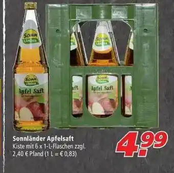 Marktkauf Sonnländer Apfelsaft Angebot