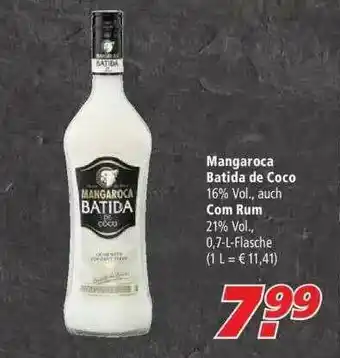 Marktkauf Mangaroca Batida De Coco Auch Com Rum Angebot