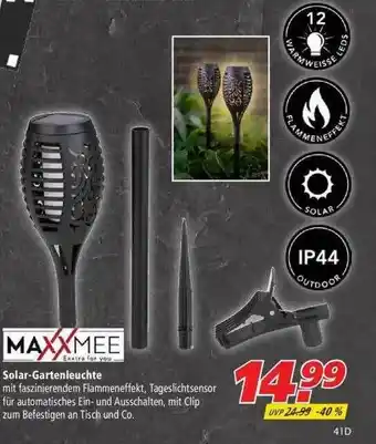 Marktkauf Maxxmee Solar-gartenleuchte Angebot