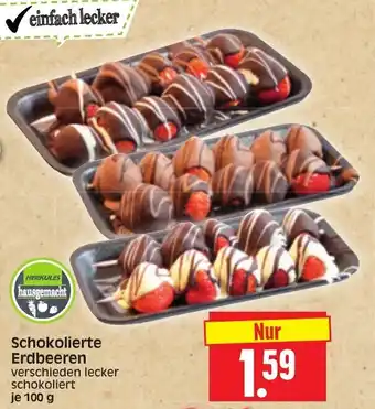 Edeka Herkules Schokolierte Erdbeeren 100g Angebot