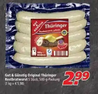 Marktkauf Gut & Günstig Original Thüringer Rostbratwurst Angebot