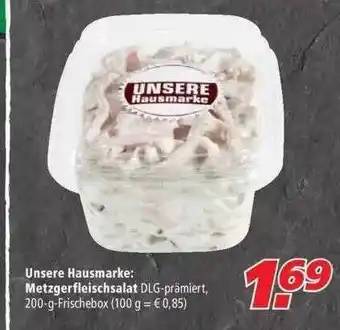 Marktkauf Unsere Hausmarke: Metzgerfleischsalat Angebot