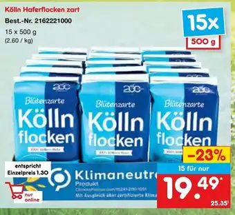 Netto Marken-Discount Kölln Haferflocken zart 15x 500 g Angebot