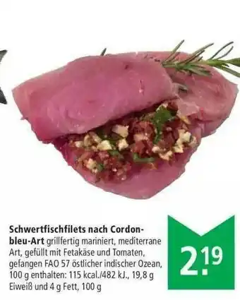 Marktkauf Schwertfischfilets Nach Cordonbleu-art Angebot