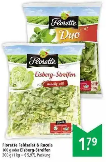 Marktkauf Florette Feldsalat & Rucola Oder Eisberg-streifen Angebot