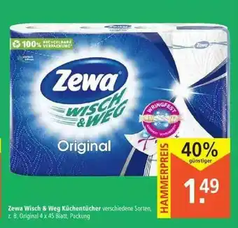 Marktkauf Zewa Wisch & Weg Küchentücher Angebot