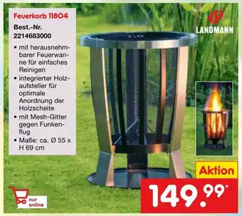 Netto Marken-Discount LANDMANN Feuerkorb 11804 Angebot