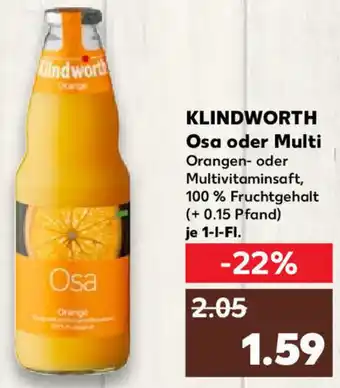 Kaufland KLINDWORTH Osa oder Multi 1 L-Fl. Angebot