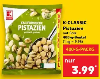 Kaufland K-CLASSIC Pistazien 400-g-Beutel Angebot