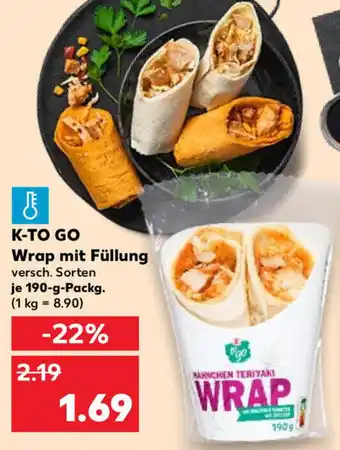 Kaufland K-TO GO Wrap mit Füllung 190-g-Packg. Angebot