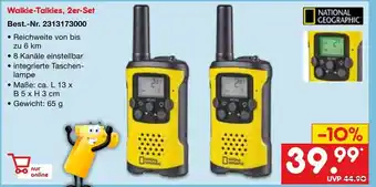 Netto Marken-Discount NATIONAL GEOGRAPHIC Walkie-Talkies, 2er-Set Angebot