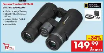 Netto Marken-Discount NATIONAL GEOGRAPHIC Fernglas Trueview NG 10x42 Angebot