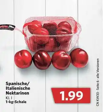 Combi Spanische-italienische Nektarinen Angebot