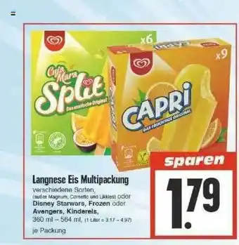 Edeka Langnese Eis Multipackung Angebot