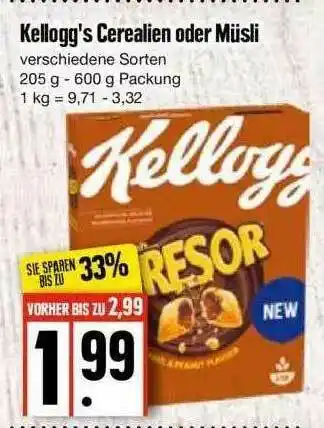 Edeka Kellogg's Cerealien Oder Müsli Angebot