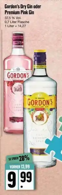 Edeka Gordon's Dry Gin Oder Premium Pink Gin Angebot