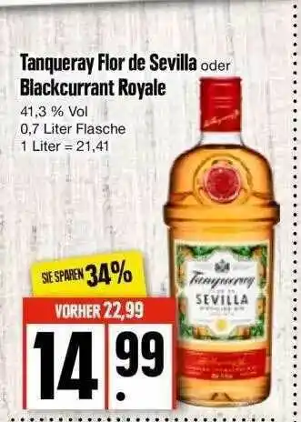 Edeka Tanqueray Flor De Sevilla Oder Blackcurrant Royale Angebot