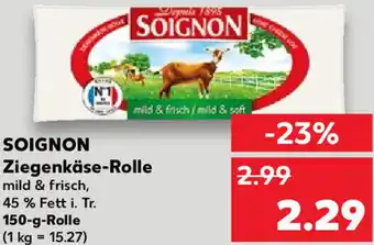 Kaufland SOIGNON Ziegenkäse-Rolle 150 g Angebot