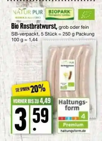 Edeka Natur Pur Bio Rostbratwurst Angebot