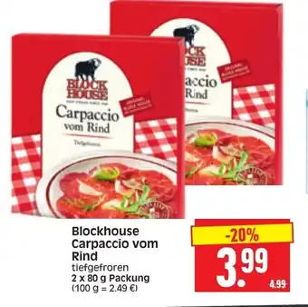 Edeka Herkules Blockhouse Carpaccio vom Rind 2x80g Angebot