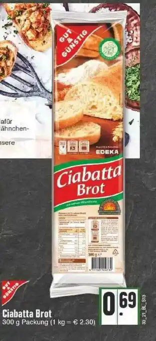 Edeka Gut & Günstig Ciabatta Brot Angebot