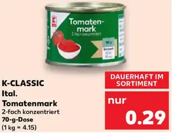 Kaufland K-CLASSIC Ital. Tomatenmark 70-g-Dose Angebot