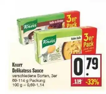 Edeka Knorr Delikatess Sauce Angebot