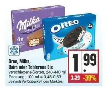 Edeka Oreo, Milka, Daim Oder Toblerone Eis Angebot