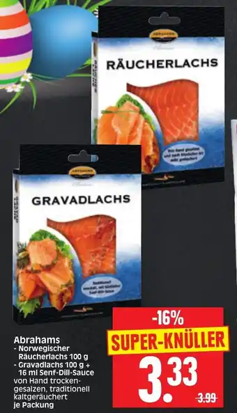 Edeka Herkules Abrahams Norwegischer Räucherlachs  100g Angebot