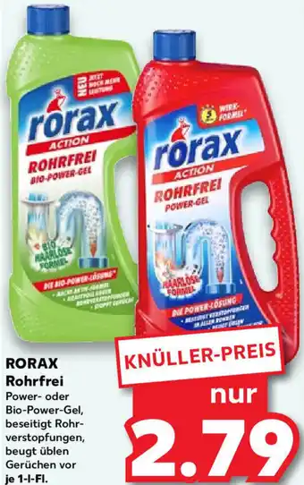 Kaufland RORAX Rohrfrei 1 L-Fl. Angebot