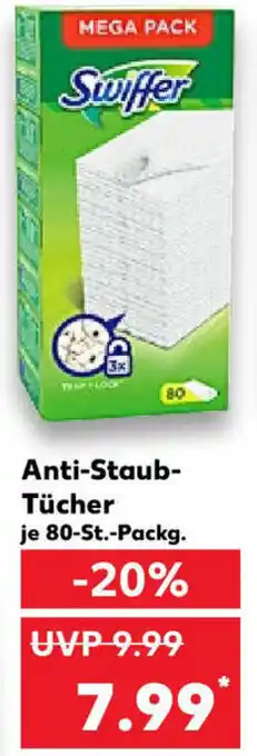 Kaufland Swiffer Anti-Staub-Tücher 80-St.-Packg. Angebot