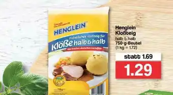 Famila Nord Ost Henglein Kloßteig Angebot