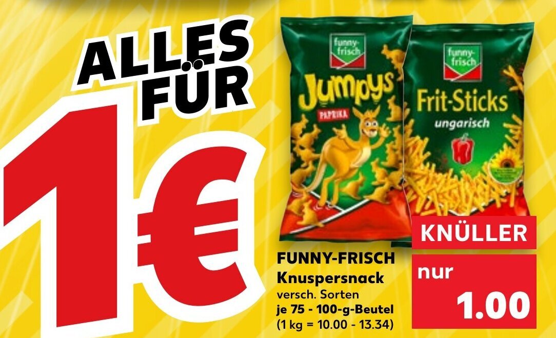 Kaufland FUNNY-FRISCH Knuspersnack versch. Sorten je 75-100-g-Beutel Angebot