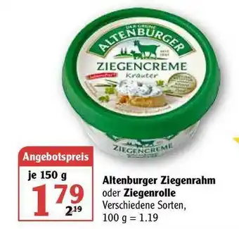 Globus Altenburger Ziegenrahm Oder Ziegenrolle Angebot