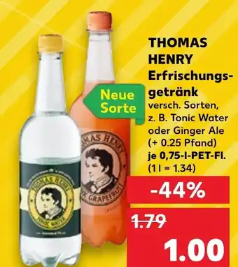 Kaufland THOMAS HENRY Erfrischungs-getrank versch. Sorten, z. B. Tonic Water oder Ginger Ale (+ 0.25 Pfand) Angebot