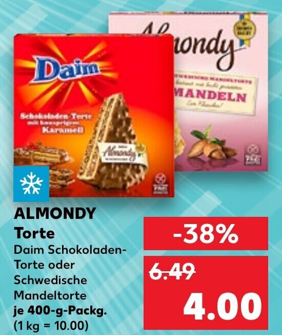 Kaufland ALMONDY TorteDaim Schokoladen-Torte oder Schwedische Mandeltorte Angebot