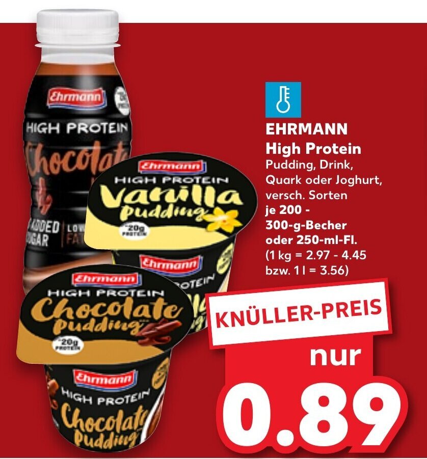EHRMANN High Protein Pudding, Drink, Quark oder Joghurt, versch. Sorten
