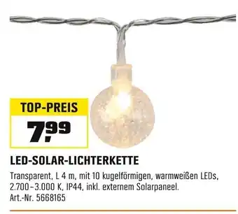 OBI LED-SOLAR-LICHTERKETTE Angebot