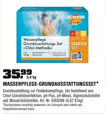 OBI SUMMER fun Wasserpflege Grundausstattungs-Set >>Chlor-Methode << Angebot