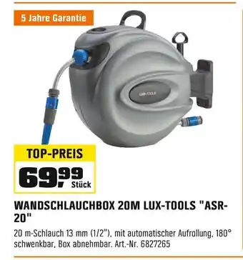 OBI LUX-TOOLS WANDSCHLAUCHBOX 20M "ASR- Angebot