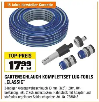 OBI LUX-TOOLS GARTENSCHLAUCH KOMPLETTSET ,,CLASSIC" Angebot