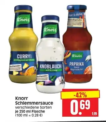 Edeka Herkules Knorr Schlemmersauce 250ml Angebot