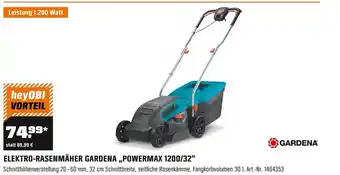 OBI GARDENA ELEKTRO-RASENMÄHER ,,POWERMAX 1200/32" Angebot